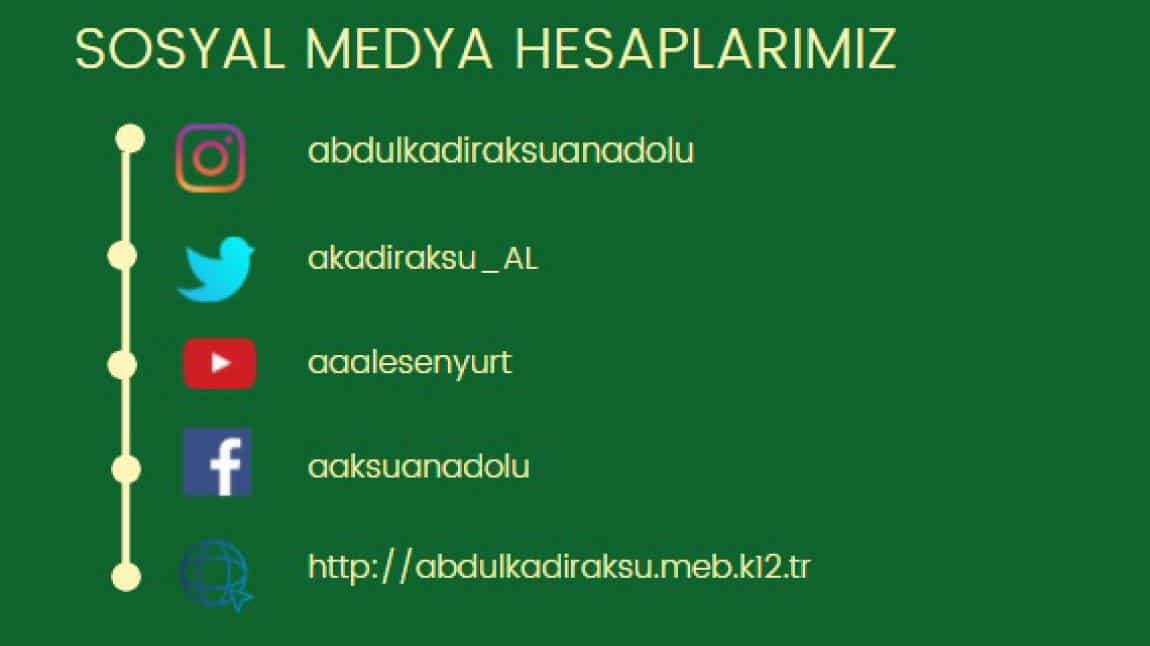 OKULUMUZUN SOSYAL MEDYA HESAPLARI